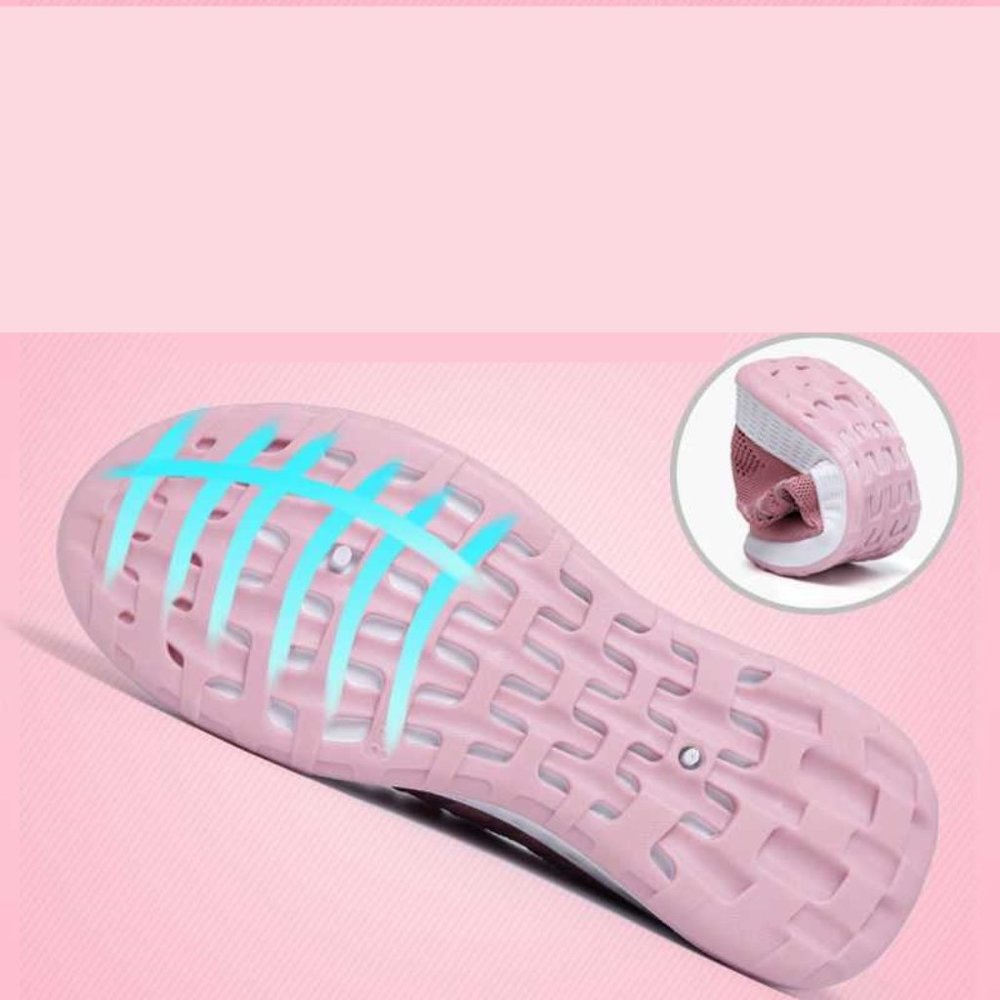 Mesh Top slip-on sneakers - ladies fashion sneakers Purple & White sneakers - Picture 14 of 16